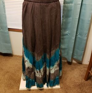 Tye dye watercolor maxi skirt